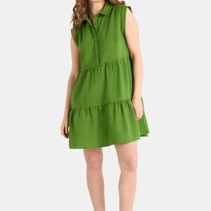 Time and Tru Women's Tiered Mini Shirtdress Sizes XS X-Small